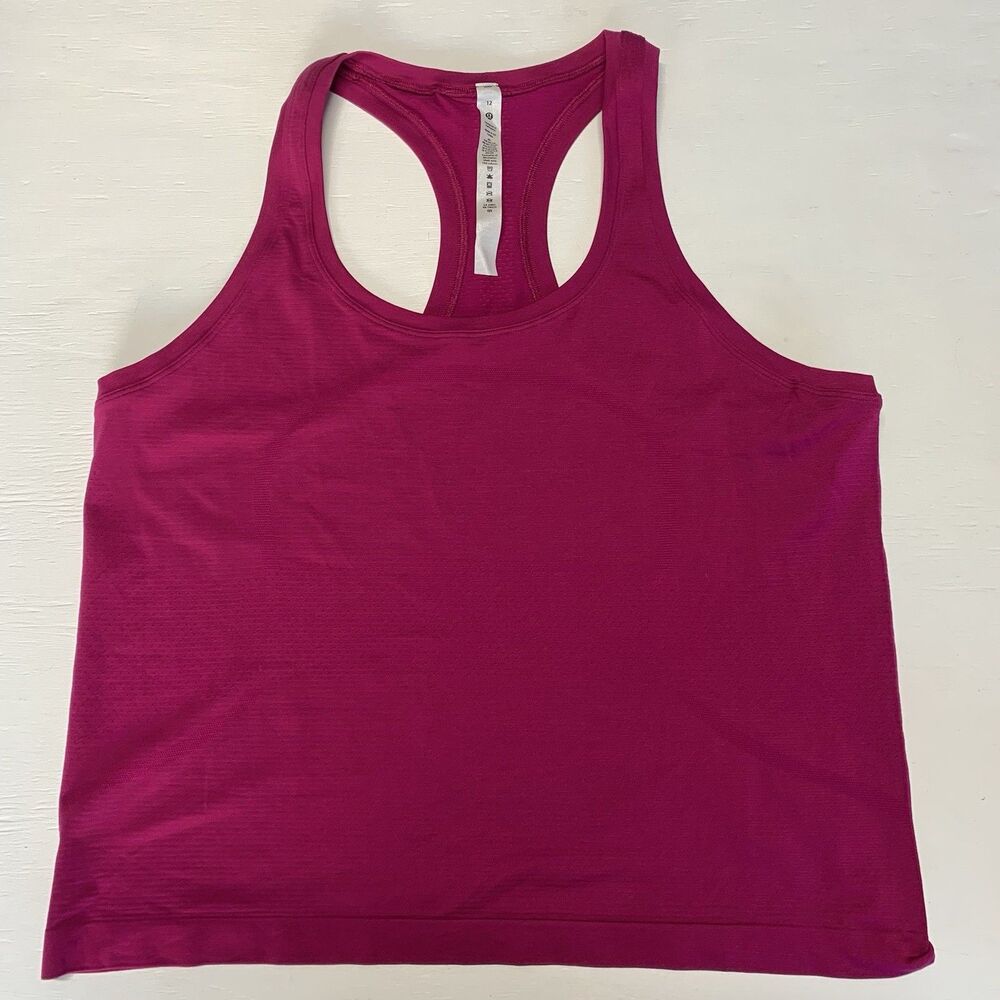 NWOT Lululemon Swiftly Tech RB Tank 2.0 Race Womens 12 Sonic Pink Seamless